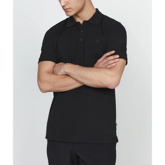 Matinique MApoleo Melange Poloshirt T-shirts Herr Svart L