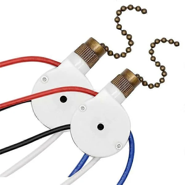 stk Takvifte Lysbryter ZingEar ZE-208S E89885 3 Hastigheter 4 Ledninger Viftebryter Glidelås, Vifte Lysbryter, Bronse