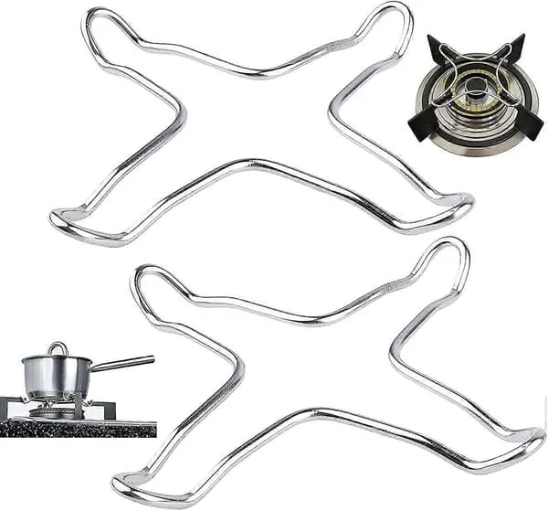 Pieces Universal Cast Iron Gas Ring, Universal Stove Holder, Wok Support for Gas Stove, for Kitchen, Coffee Makers, Ovens, Gas Cookers