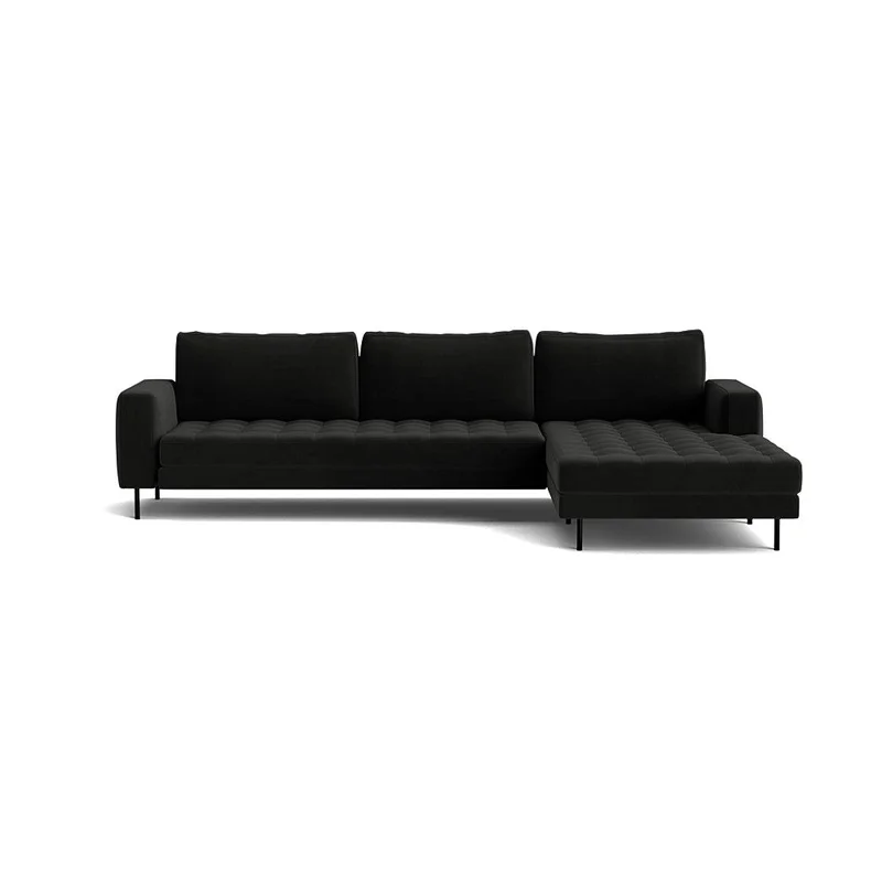 Rouge XL Chaiselong Sofa, Højrevendt - Letto Antracit - Vendbare Ryghynder, God Komfort - 310x185x89cm - Chaiselong Bredde 110cm