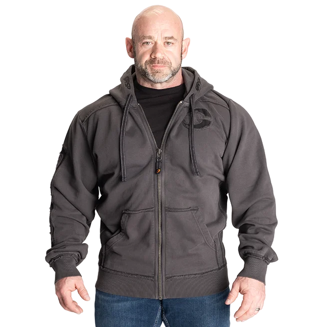 GASP Pro Gym Hoodie Acid Wash Grå
