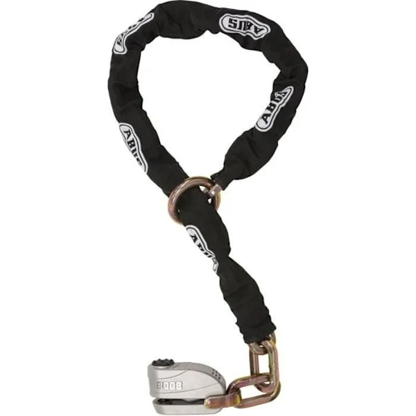 Kedjelås - ABUS - 8008/12KS120 Black Loop - 12 mm kedja - 16 mm pen - 100 dB larm - Xplus cylinder - 2 nycklar