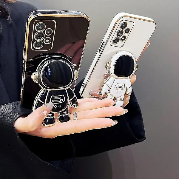 Luksuriøs Astronaut Stativ Etui For Samsung Galaxy A53 A73 A13 A52 A72 A32 A22 A23 A12 A51 A71 A52s 5g 4g Telefonholder Mykt Deksel