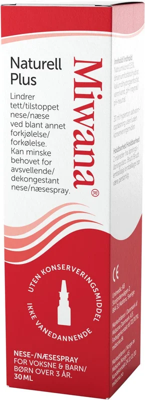 Miwana Plus Naturell saltvannsspray 30 ml