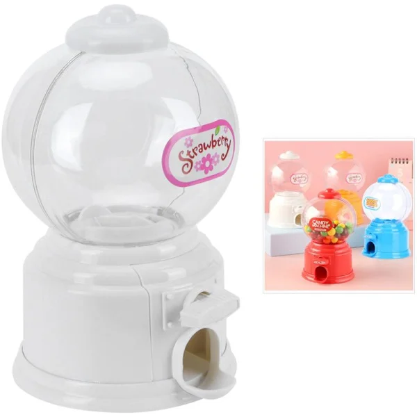 Mini Godismaskin Spargris, Spargris, Present till Barn, Vit, Söt, Vit Spargris, Godisförvaring, Spargris