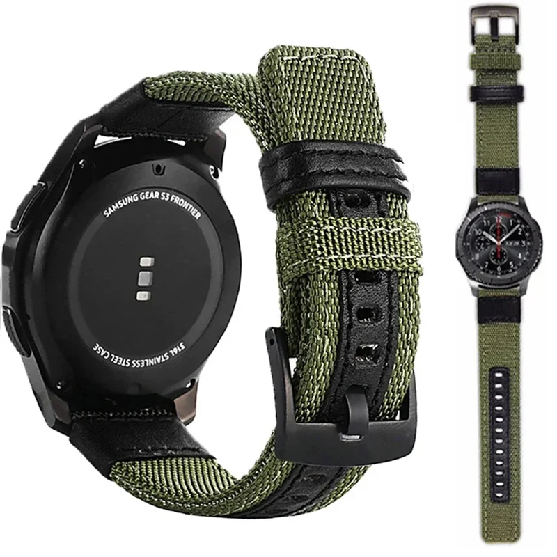 AliExpress - 22 mm 20 mm Armband für Samsung Galaxy Watch 6 5 4 3 5Pro 40 mm 44 mm 42 mm 46 mm Sportband Gear S3 Frontier Classic Nylon Woven Wrist