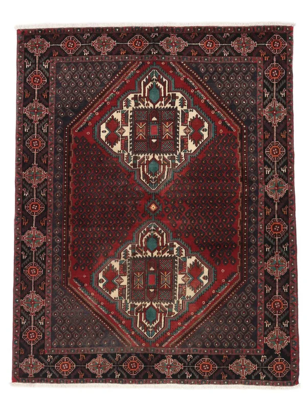 Medaillon Afshar Shahre Babak Teppich 160X200 Wolle