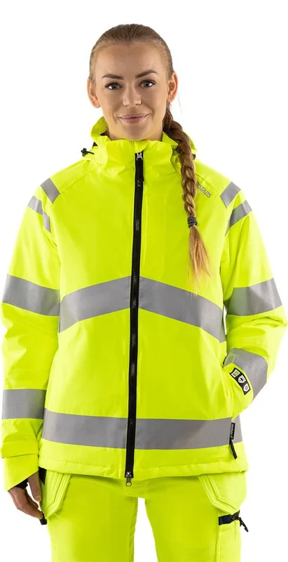 Arbetskläder Fristads Dam Varsel Green vinterjacka stretch 4683 GLPS klass 3, dam, Varsel Gul