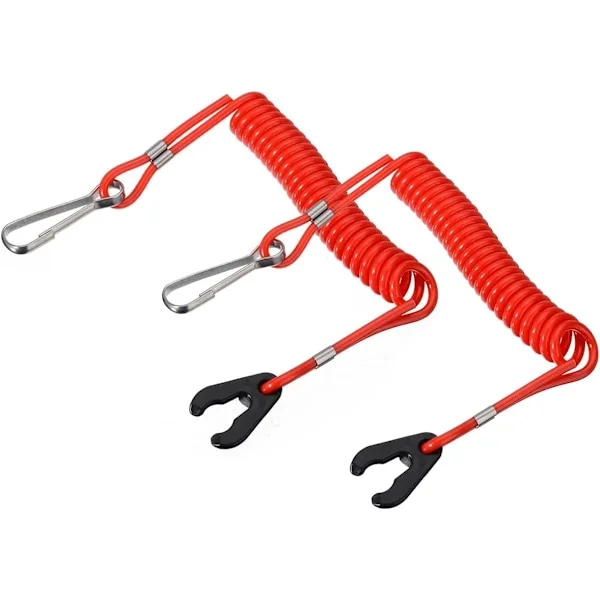 2 STK Bådmotor Stopkontakt Nøgle Lanyard, Motor Nødstop Snor til Nødstop af Motor, Påhængsmotor Sikkerhed Afgørende for Yamaha
