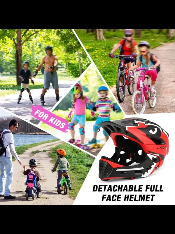 AliExpress - Kids Detachable Full Face Helmet Children Sports Safety Helmet for Cycle Skateboarding Roller Skating