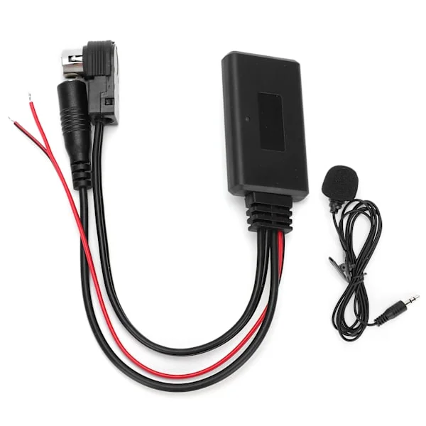 Bluetooth AUX-kabeladapter med mikrofon, håndfri opkald til smartphone til Alpine-radioer