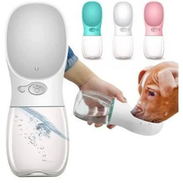 Vandflaske til Hund / Hundeflaske 350ml - Hvid Hvid