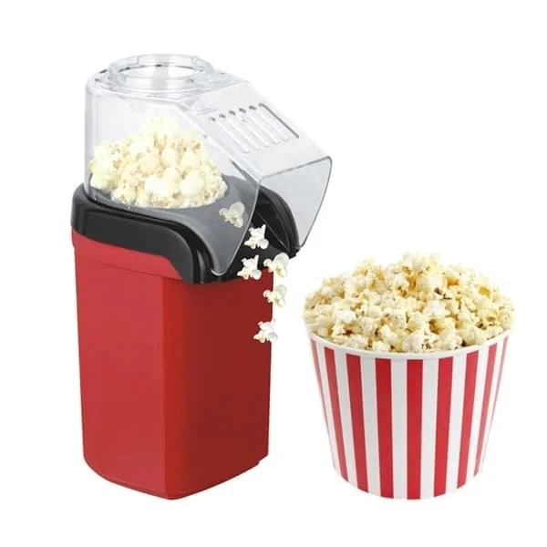 Pieni Popcorn-kone. Poppaa popcornia ilman öljyä tai voita.