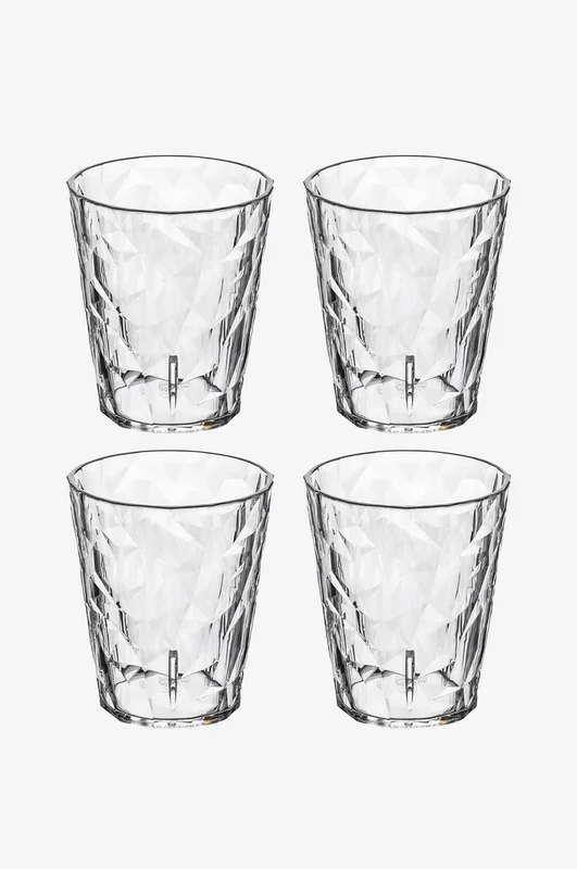 Koziol - Juomalasit Club No. 1 muovia, 250 ml, 4/pakk. - Läpinäkyvä - Juomalasit - - Homeroom
