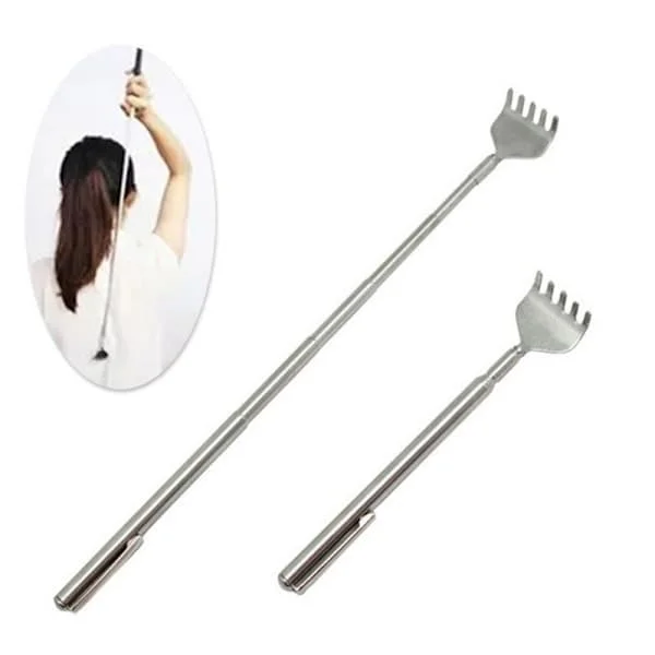 Teleskopisk Ryggkliare Silver, Utdragbar Ryggkliare, Portabel Metallkliare