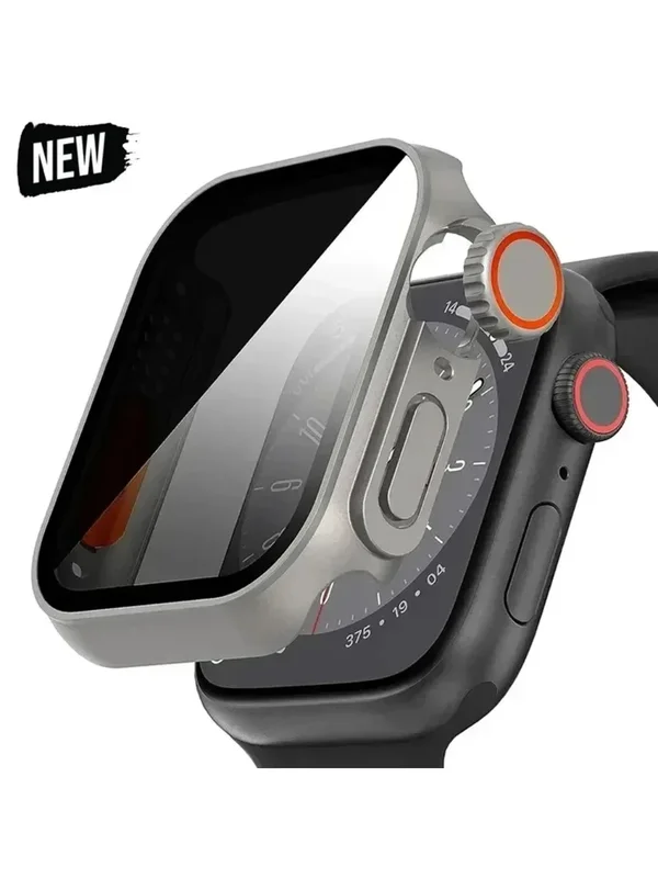AliExpress - Étui pour apple watch Apple Watch Series9/8/7/6/5/4 SE 44 45 41 40mm, étui de protection d'écran en verre trempé Ultra confidentialité