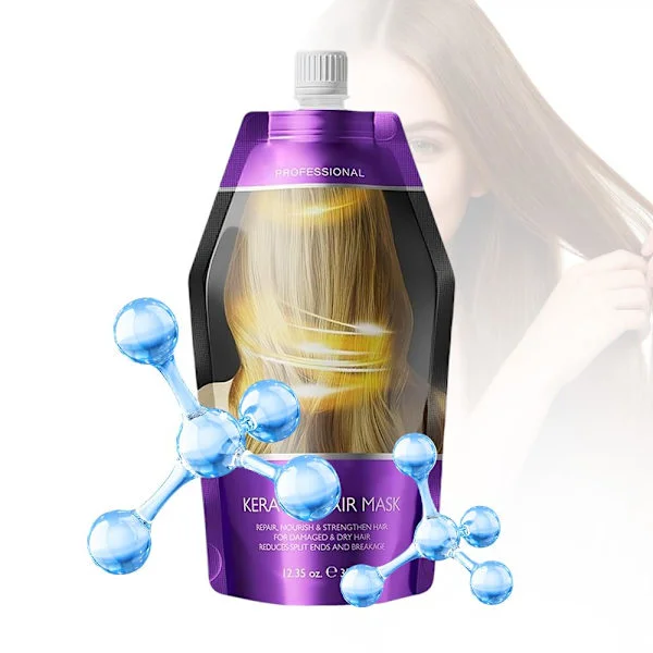 Keratin djupkonditionerande hårmask - Intensiv behandling för torrt, skadat hår - Frizz-kontroll och utjämning - För alla hårtyper
