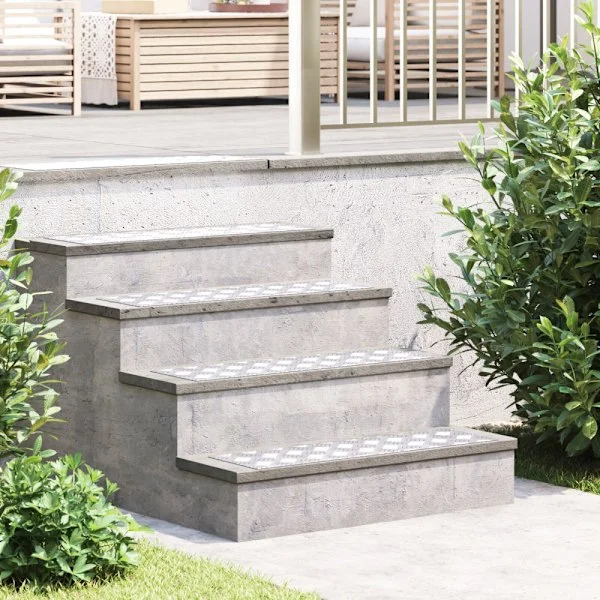 Trappsteg Rektangulär 2 pcs Silver 70 x 20 cm Aluminium