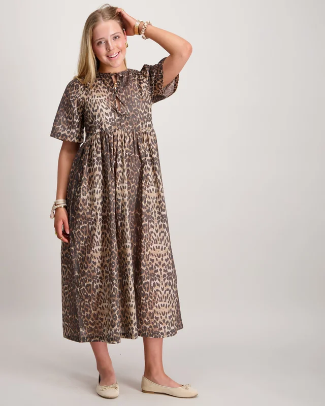 Sofie Schnoor ELAYNASY DRESS Brun Klänningar Tjej - Kids Brand Store