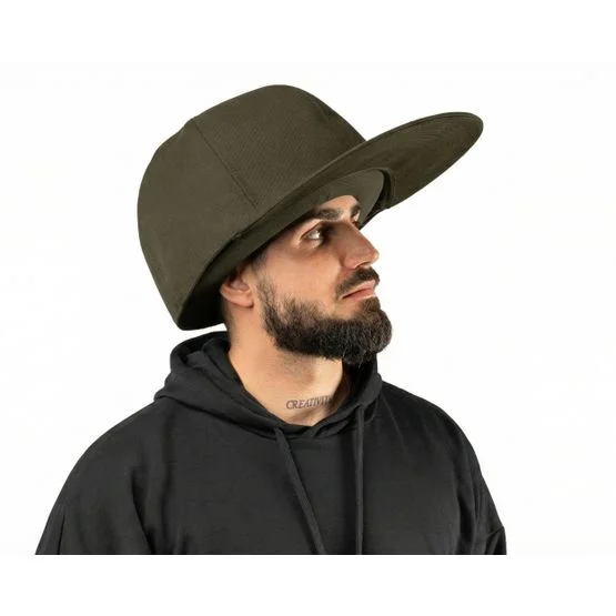JumboCaps - Grønn fitted Caps - Oversized Olive Fitted @ Hatstore