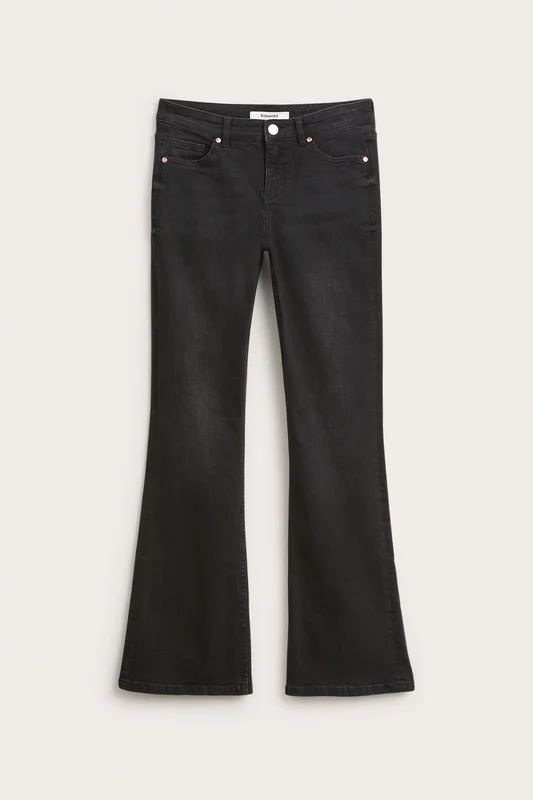 Kappahl | Flare jeans low waist Svart denim 34 | Dame