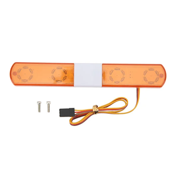 RC Polis Ljus Ultraljusa LED Blinkande Lampa 145x22x12mm för 1:8 1:10 Modellbil Gul