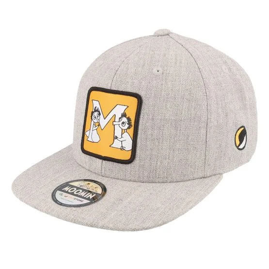 Moomin - Grå snapback Caps - Kids Moomin Alphabet - M Heather Grey Snapback @ Hatstore