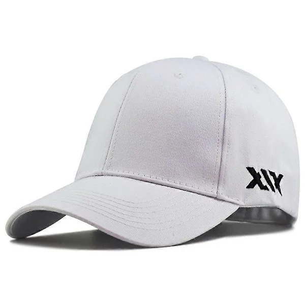 58-60 60-68cm iso pää Miehet Suuri koko Rento lippalakki Viileä Hip Hop -hattu Mies Plus-kokoinen baseball-lippis valkoinen XXL 60-68cm