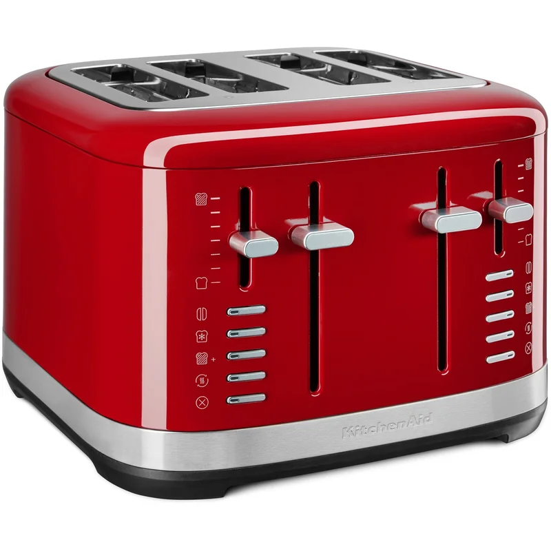 Kitchenaid Brødrister med manuel kontrol, 4 skiver, rød | KitchenOne
