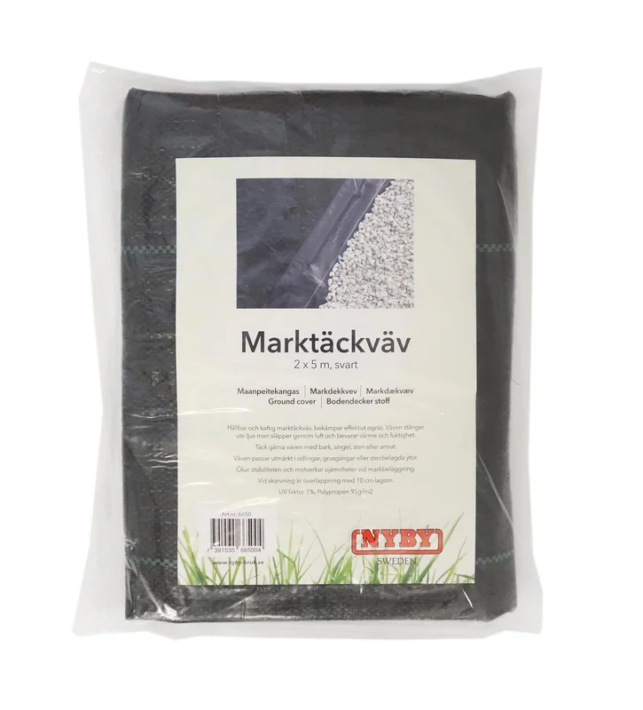 Nyby Bruk 6650 Marktäckväv 100g/m², svart 2x5 m, Odling