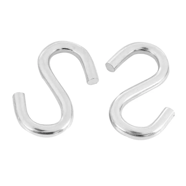 2-pack Tunga S-formade Krokar Hängmatta S-krokar Verktygskrokar, 7,6 cm Långa