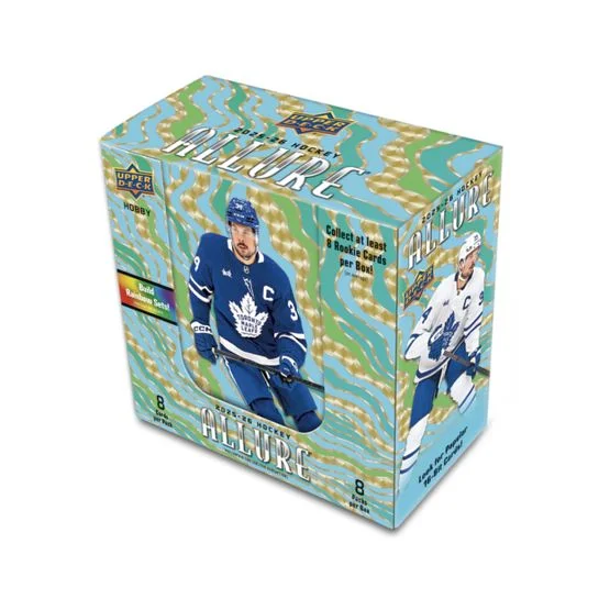 Upper Deck - Schwarz Trading Cards - 2025-26 NHL Allure Hobby Box - 8 Packs (64 Cards) - Karton - Schwarz - 1-Box