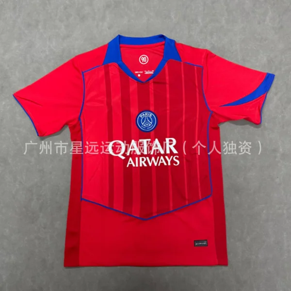 2526 PSG Fodboldtrøje Paris Fodboldtrøje Fanversion Champions League Åndbar Sportstop*XL*Intet nummer til den anden passager