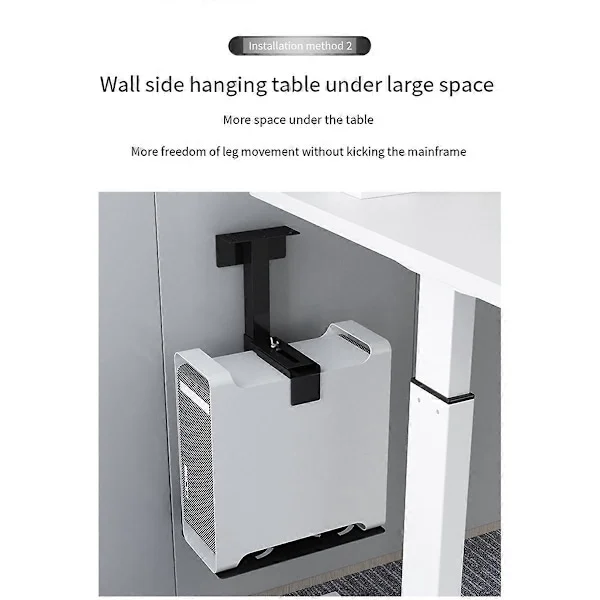 Universal PC Kabinet Holder Justerbar Værtsboks Stand Alsidig Under Bord eller Væg Side Montering, CPU Stan
