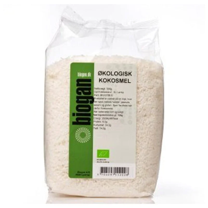 Biogan Kokosmel Ø 500 g, Helse & Madvarer, Mel, Kokosmel