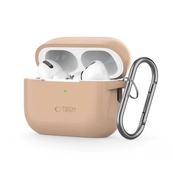 Tech-Protect silikonkroketui for Apple AirPods Pro 1 / 2 - Beige