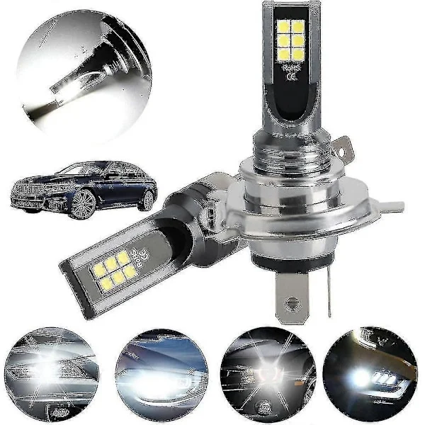 H4/9003 LED-lyspærer for frontlys, LED H4-lyspærer for bil, H4-lyspærer for bil, lyse LED-lyspærer for bil, H4 LED-frontlys