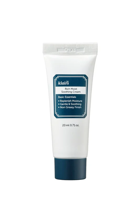KLAIRS Rich Moist Soothing Cream 20 ml, Hudpleje, Ansigtspleje, Natcreme
