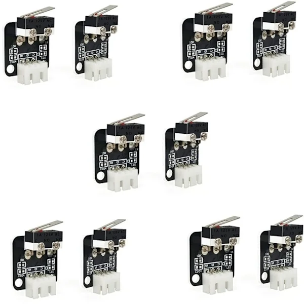 10 stk. 3D-printer endestopkontakt 3 ben kompatibel med CNC Ramps 1.4 RepRap 3D-printer til -10 10S, S4, S5