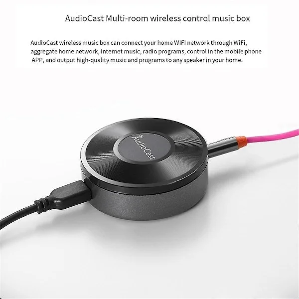 Trådløs WiFi Musik Audio Streamer Modtager Audiocast Ieast Play M5 DLNA til Airplay Audio Adapter Multi Room Streams