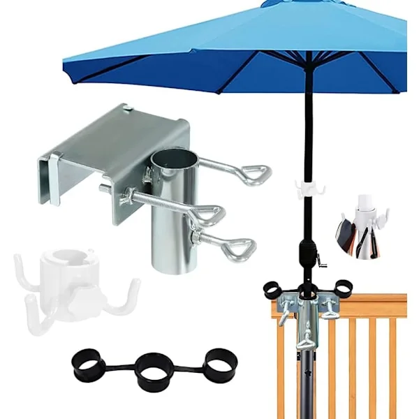 Altan Parasol Fod, Altan Parasol Støtte, Altan Parasol Holder, Parasol Rækværk Fastgørelse, Maksimal Justering 5 cm