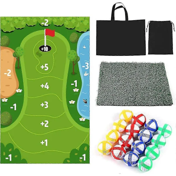 Golf Lekset, Chipping Golf Lekmatta, Lek Chip Och Stick Golf Leksaksutrustning, Tvättbar Golfmatta För Vuxna Och Familj Barn, Inomhus Utomhus Golf