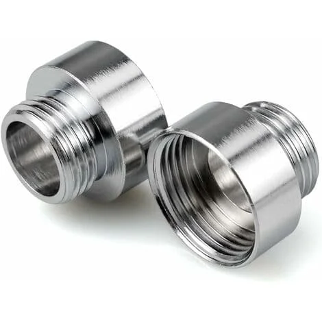 Kromkranadaptere 3/4" x 1/2", Reduserende nippelkoblinger for kranadaptere, dusjslanger
