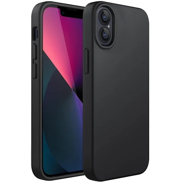 iPhone 16 Plus Matt Svart Silikon Skal