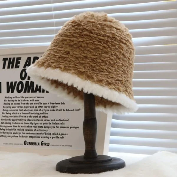 Woolly Bucket Hat Vinterhattar KHAKI - high quality