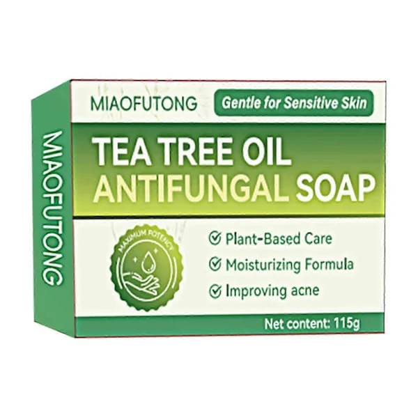 1-3 pcs Tea Tree Oil Antifungal Soap Antifungal Treatments for Face Body Acne Athlete's Foot Tinea Folliculitis (1 pc)