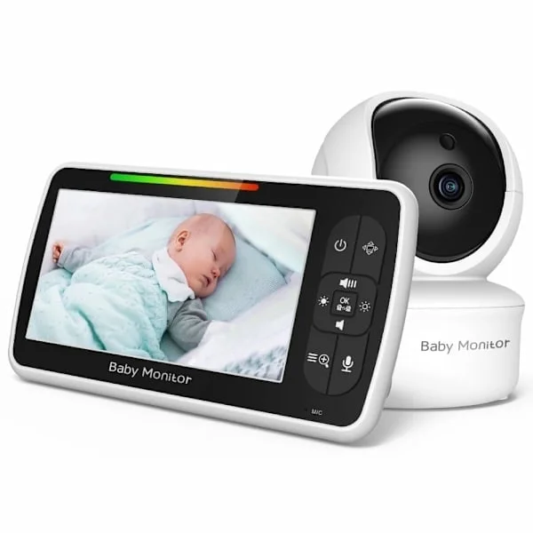 Babycall med stor 5"-skjerm | Toveislyd og 2x zoom