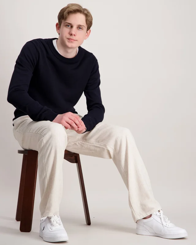 LMTD NLNFINEN REG PANT Beige Broeken Jongens - Kids Brand Store