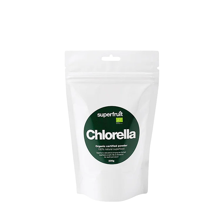 Superfood Superfruit Chlorella pulver Økologisk 200 g - Bodyman.dk
