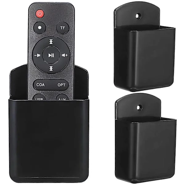3 st fjärrkontrollhållare TV fjärrkontrollhållare väggmonterad fjärrkontrollförvaring väggmonterad förvaring för sovrum husbil svart 10.00X6.40X3...